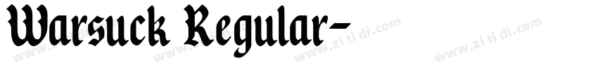 Warsuck Regular字体转换